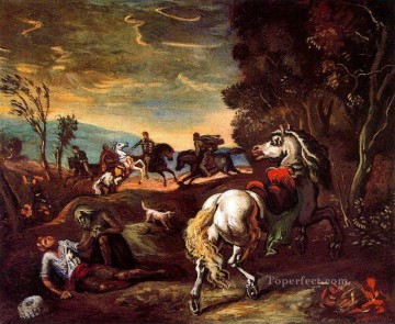 horse cats Painting - the horse has gone Giorgio de Chirico Metaphysical surrealism